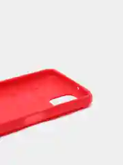 Красный чехол Samsung A12 / M12 имитация под карбон и металл
