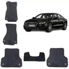 Черный 3d автомобильные EVA коврики в салон для AUDI A7 4G 1 поколение / Ауди А7 4 Джи