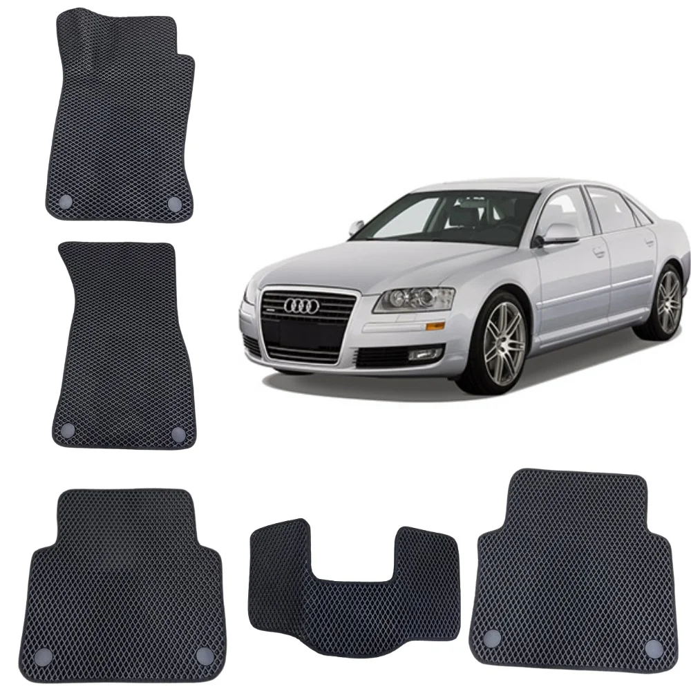 Черный 3-d Автомобильные EVA коврики в салон для AUDI A8 D3 2 поколение / Ауди А8 Д3