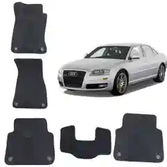 Черный 3-d Автомобильные EVA коврики в салон для AUDI A8 D3 2 поколение / Ауди А8 Д3