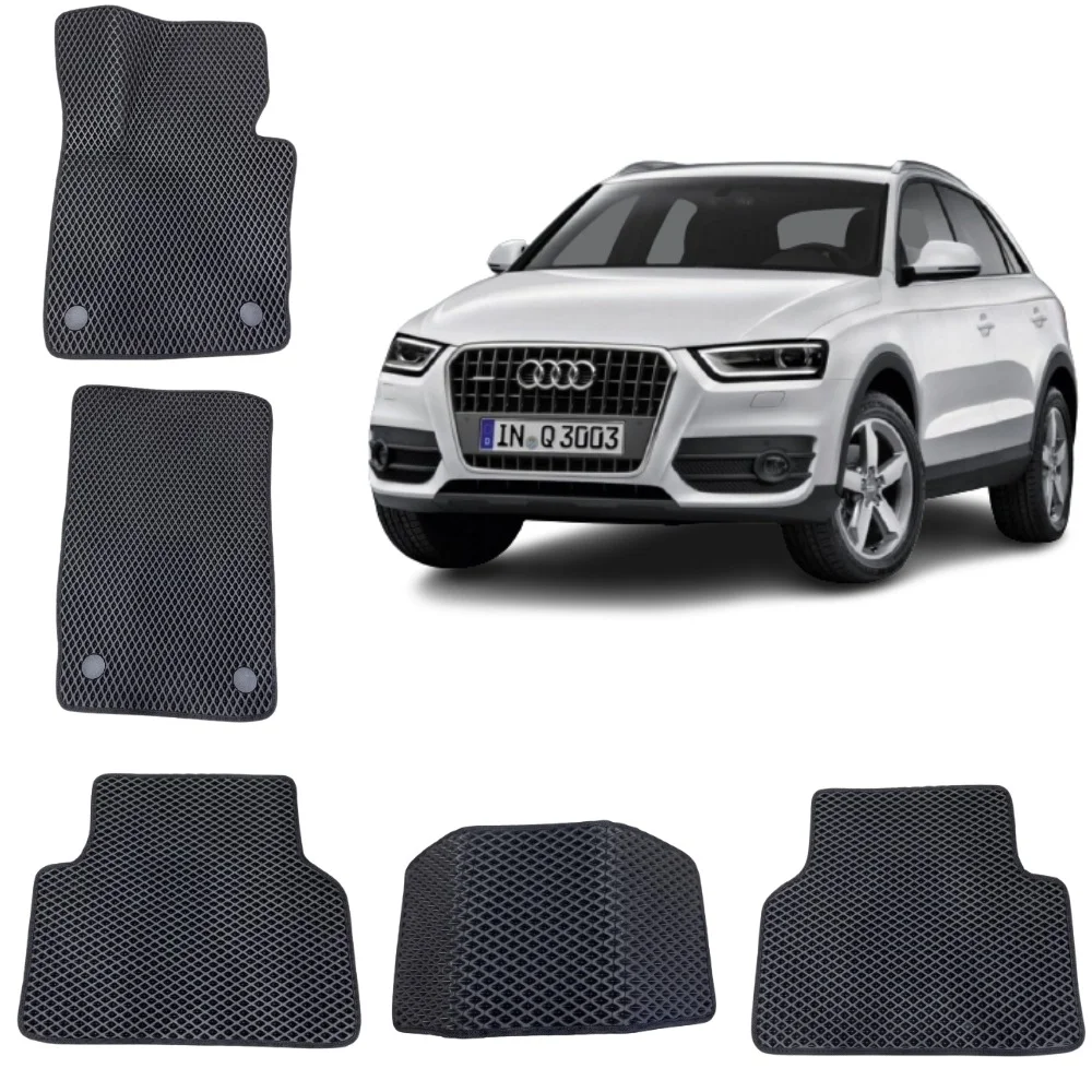 Черный 3-d Автомобильные коврики EVA в салон для AUDI Q3 8U 1 поколение / Ауди Ку 3 8У