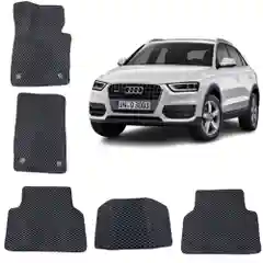 Черный 3-d Автомобильные коврики EVA в салон для AUDI Q3 8U 1 поколение / Ауди Ку 3 8У