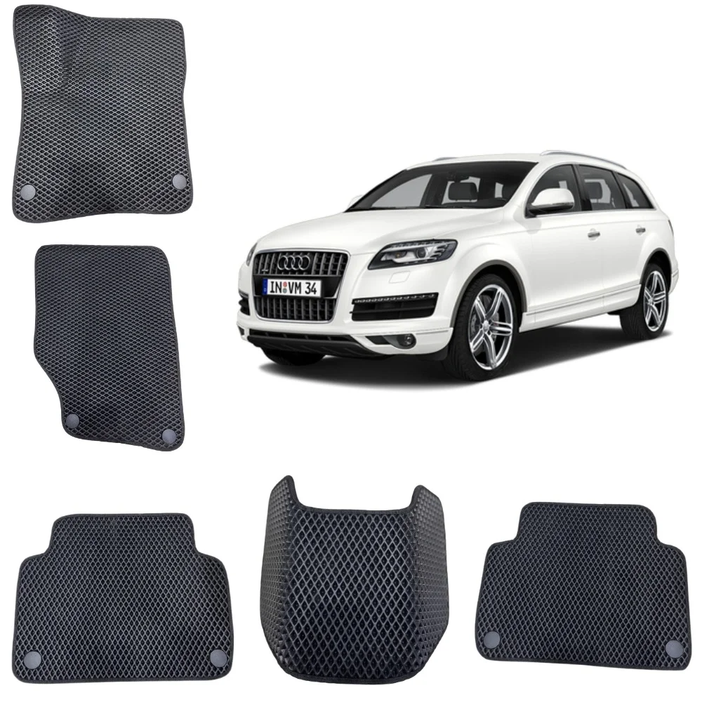 Черный 3-d Автомобильные EVA / ЭВА / ЕВА коврики в салон для AUDI Q7 4L 1 поколение /Ауди Ку 7 4Л