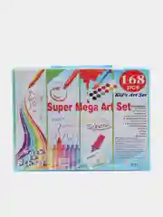 Синий набор для рисования Super Mega Art Set, 168 предметов