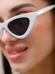Белый солнцезащитные очки MIRSEE, в форме "Кошачий глаз"