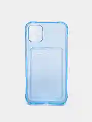Светло-синий чехол карточница iPhone 11, 12, 12 Pro, 12 Pro Max, 13 Pro, 13 Pro Max, 13 Mini, Honor X8