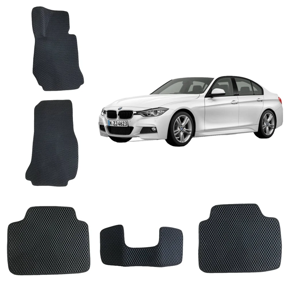 Черный автомобильные 3D-коврики EVA в салон для  BMW 3 (F30), 6 поколение