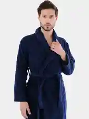 Индиго халат мужской, махровый, хлопок