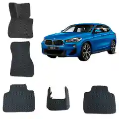 Черный автомобильные 3-D коврики в салон EVA для BMW X2 (F39) / БМВ Икс 2 (1 поколение)