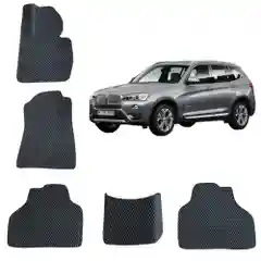 Черный 3d-коврики ЭВА в салон для BMW X3 (F25)/БМВ Икс 3 (2 поколение)