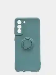 Бежевый чехол Samsung Galaxy S21 FE, Самсунг Галакси С21 ФЕ силиконовый с кольцом-держателем