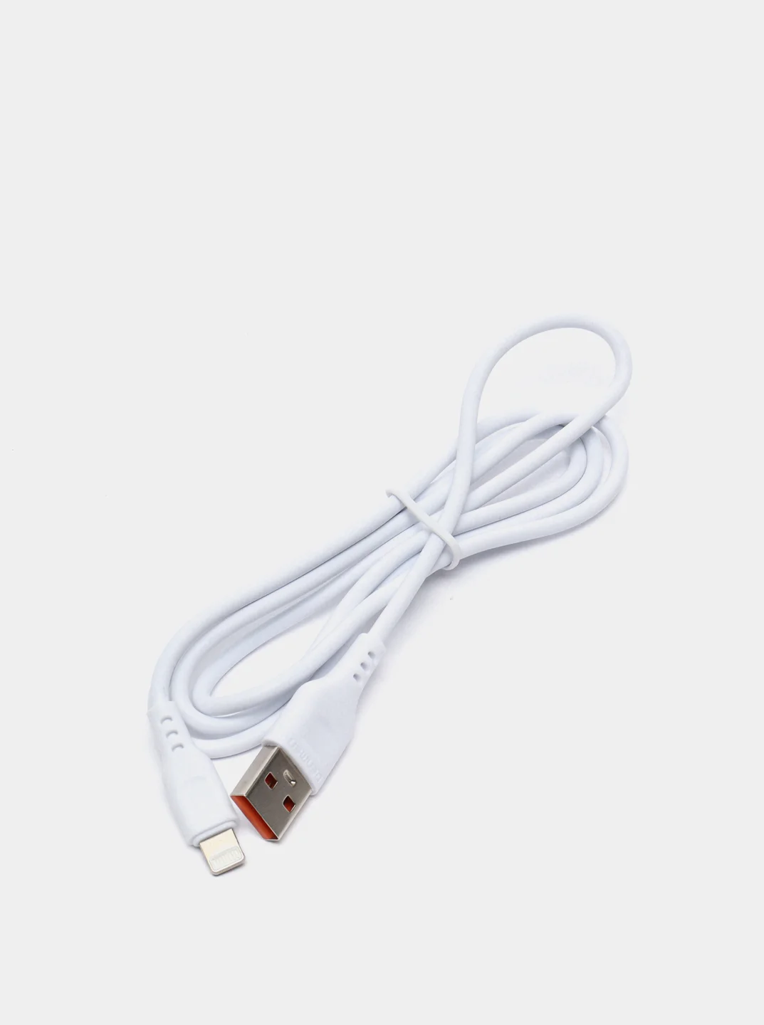 Белый кабель для зарядки DENMEN Lightning