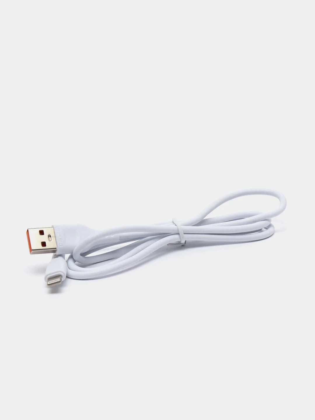 Белый кабель для зарядки DENMEN Lightning