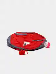 Красный игровой тоннель, с игрушками, для кошки
