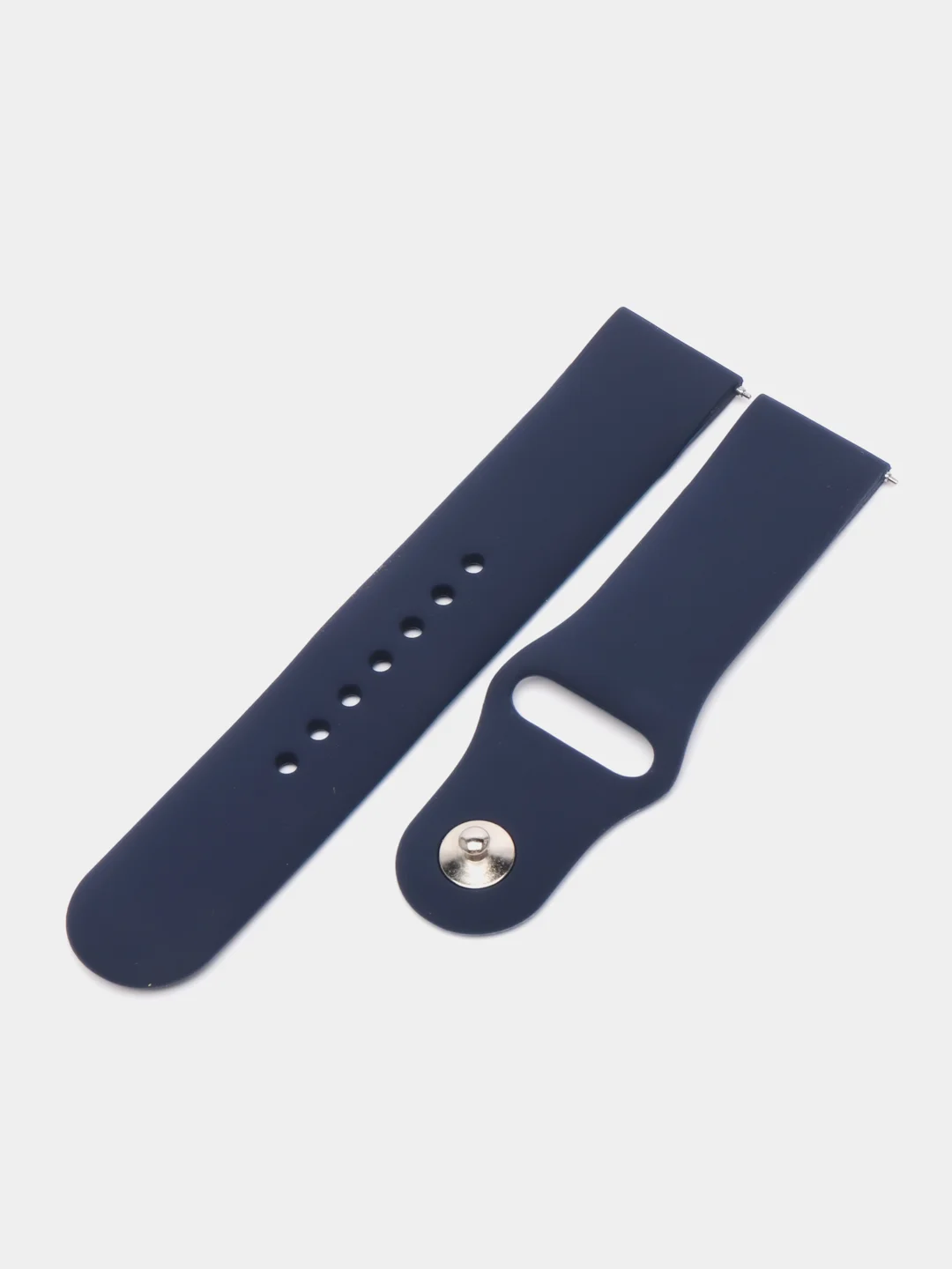 Темно-синий силиконовый ремешок для Xiaomi Amazfit Bip / Huawei / Samsung, 20 мм / 22 мм, с кнопкой