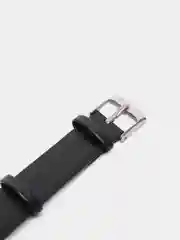Черный ремешок для Xiaomi Mi band 3, 4, 5, 6 кожаный фитнес браслет