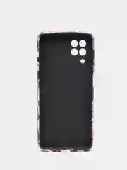 Тёмно-серый чехол для Samsung A12, A32,  A22, M12, M32 с картинкой / рисунком
