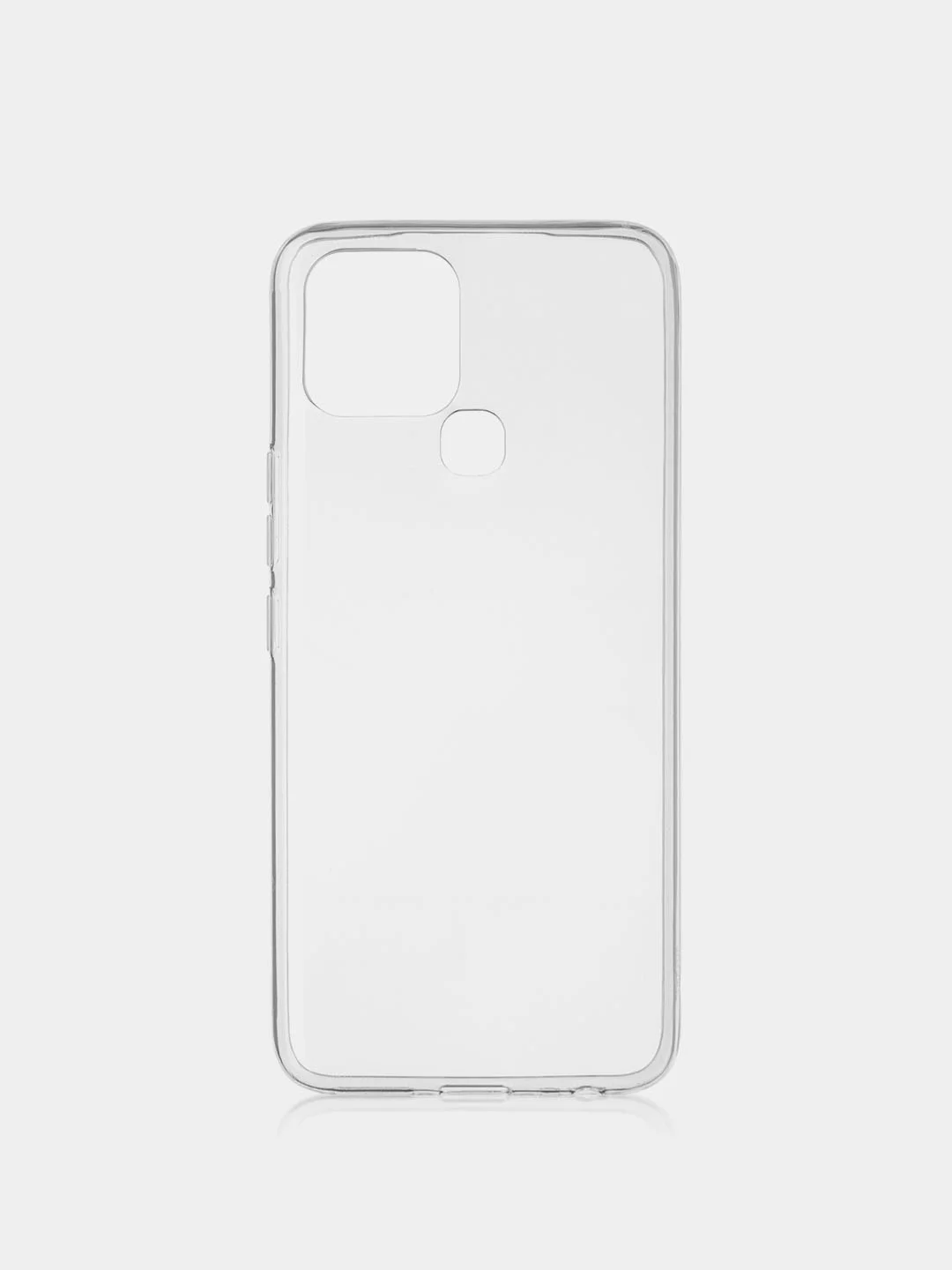 Прозрачный силиконовый чехол КАРТОФАН для Infinix Smart 6 с защитой камер и от прилипания прозрачный