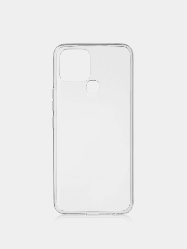 Силиконовый чехол КАРТОФАН для Infinix Smart 6 с защитой камер и от прилипания прозрачный