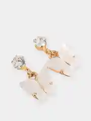 Белый серьги "Бабочки"