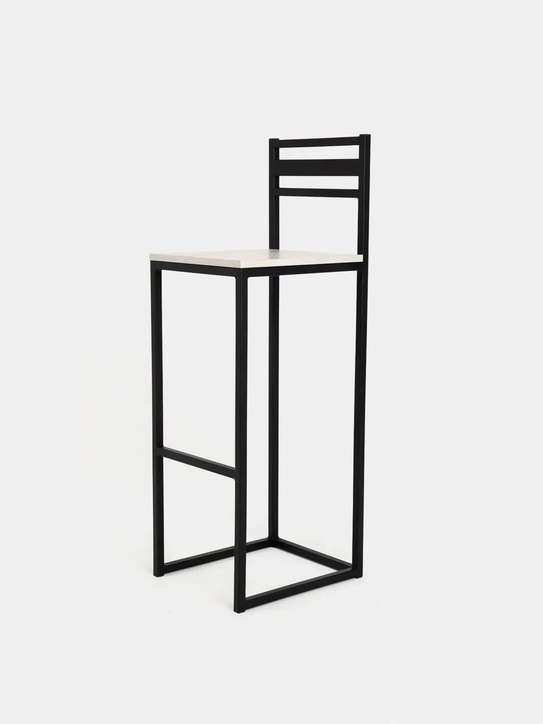 Серый барный стул HighBACK, со спинкой, в стиле лофт