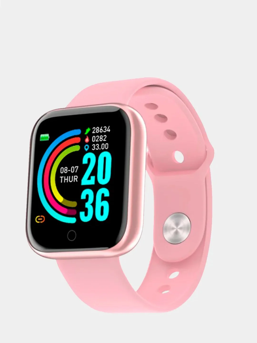Розовый умные смарт часы Smart Watch , мужские и женские, белый, черный и розовый