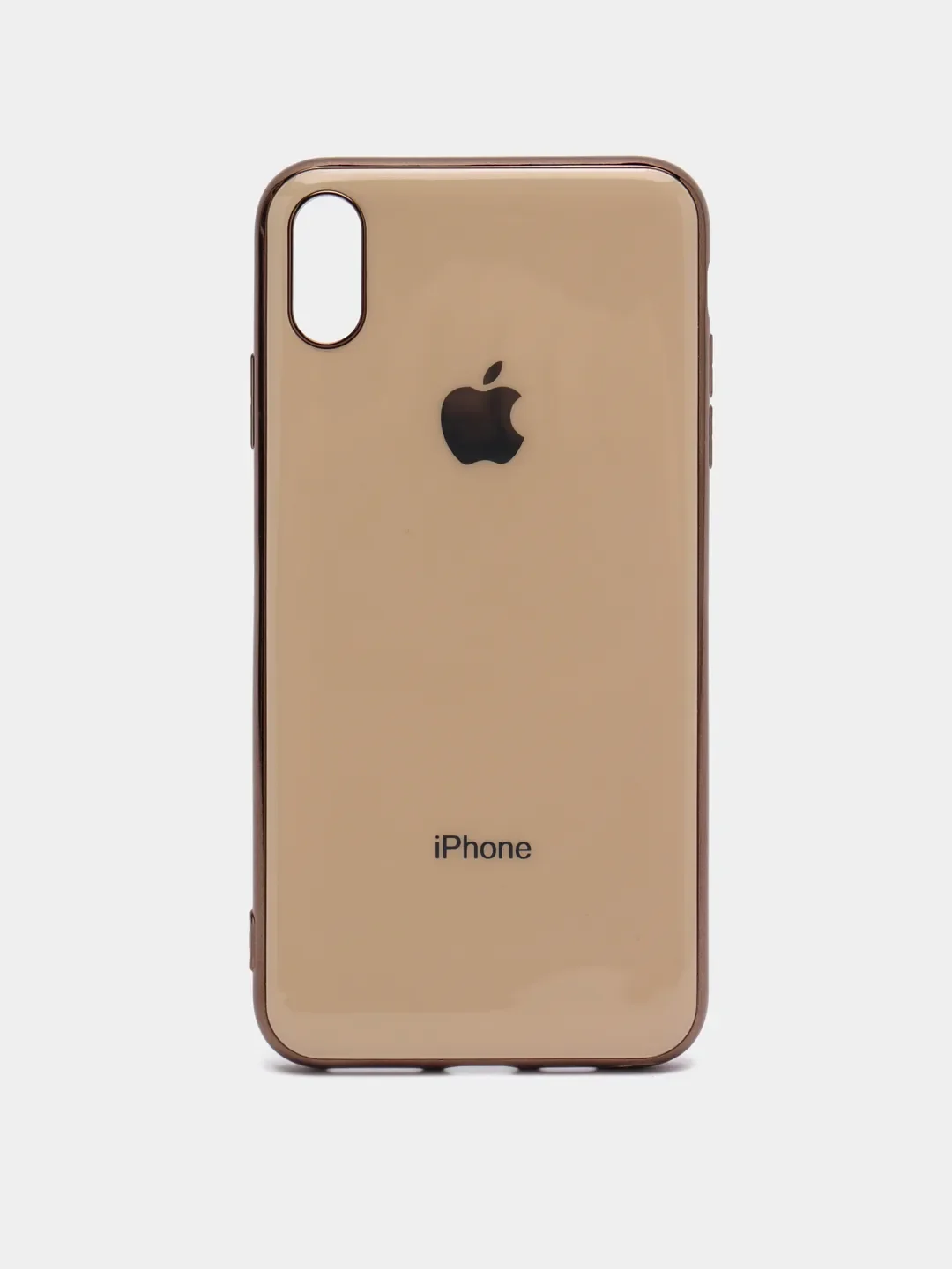 Чехол силиконовый для iPhone Xs Max, цветной, с глянцевой рамкой и логотипом