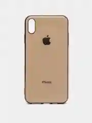 Чехол силиконовый для iPhone Xs Max, цветной, с глянцевой рамкой и логотипом