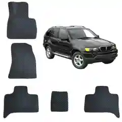 Черный 3d-коврики в салон для BMW X5 (E53) / БМВ Икс 5 (1 поколение)