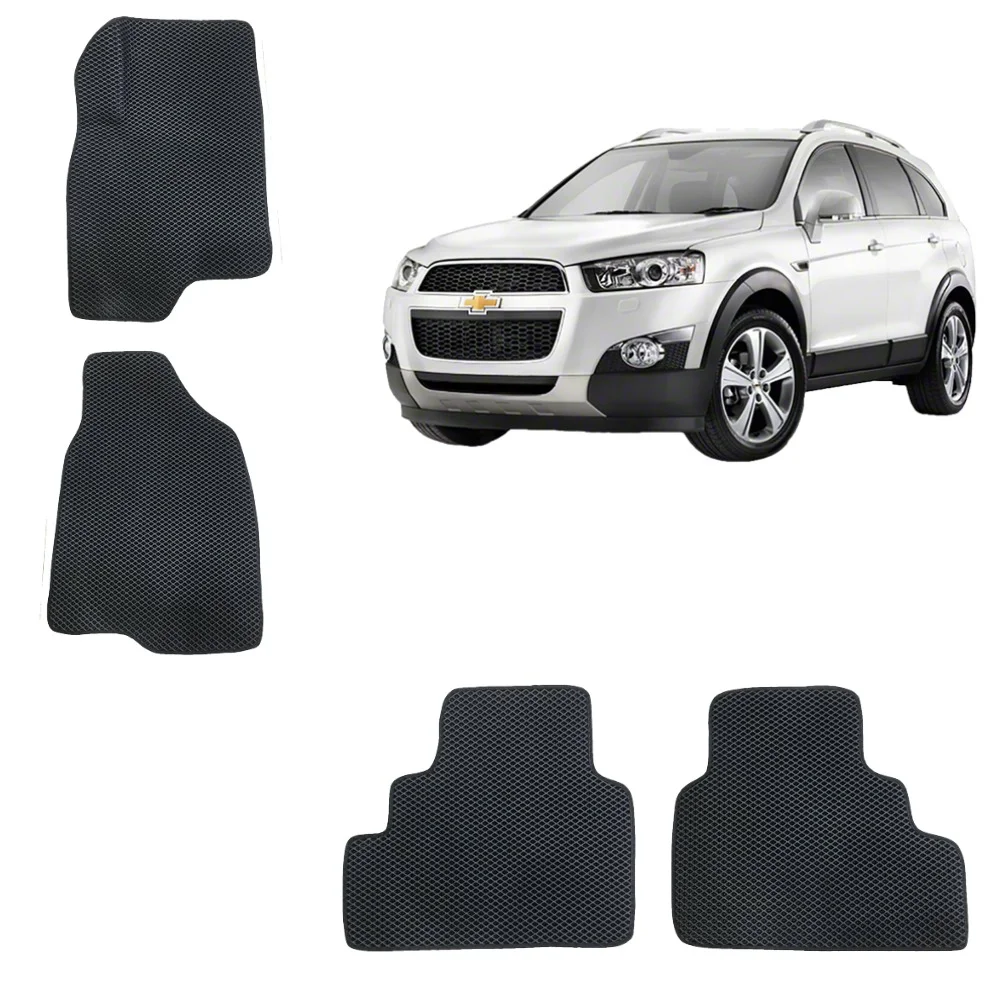 Черный автомобильные 3D-коврики EVA для CHEVROLET CAPTIVA / Шевроле Каптива
