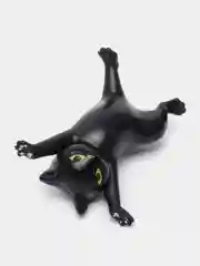 Черный декоративная подставка "котик"