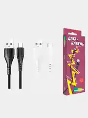 Белый дата-кабель для смартфона More choice K22, lightning, Micro-USB, Type-C 2.4 A, 1 м
