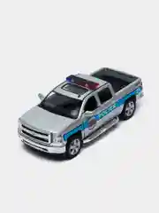 Серебряный металлическая машинка 2014 Chevrolet Silverado 1:46 Kinsmart KT5381DPR