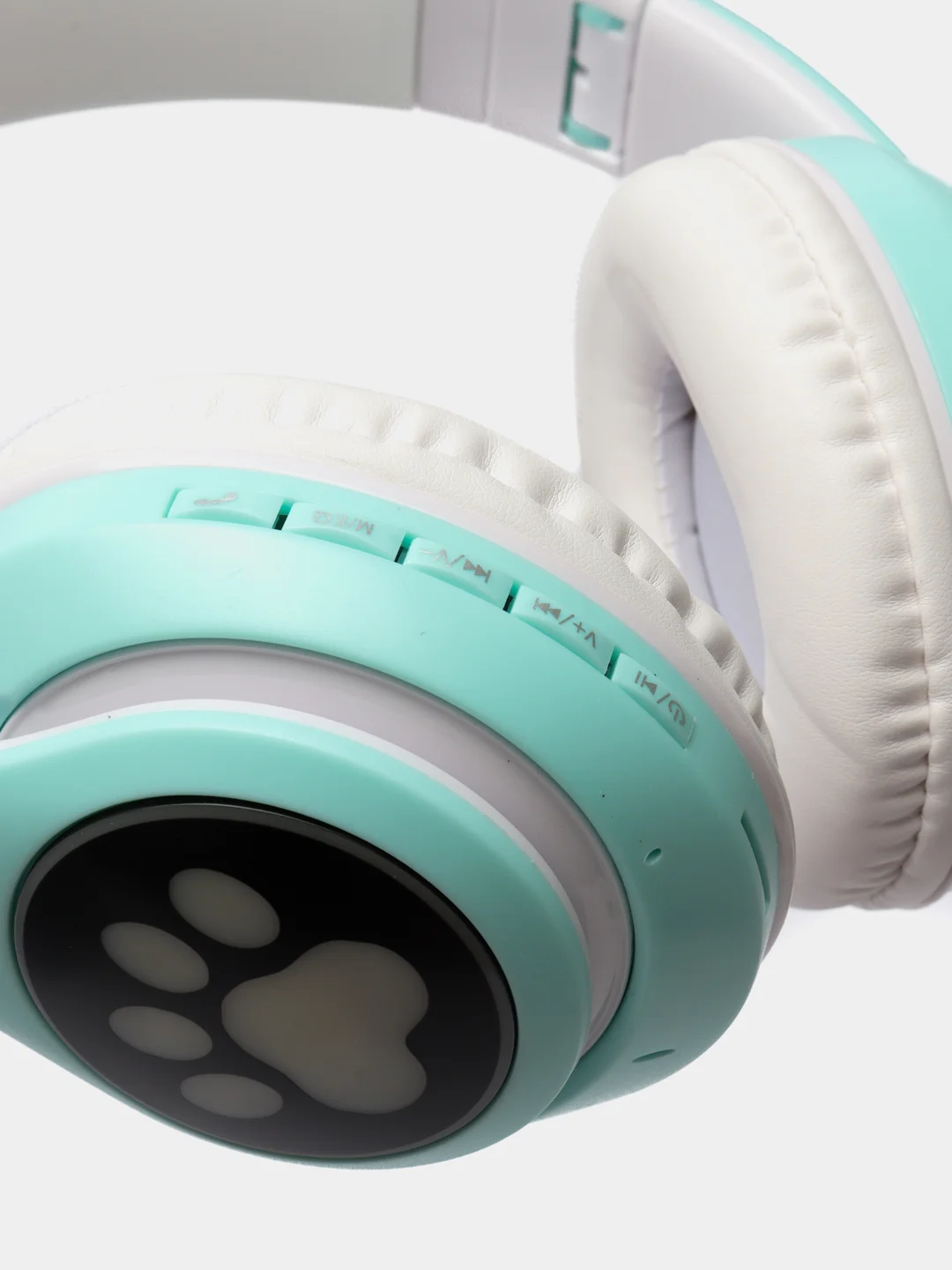 Небесно-голубой беспроводные наушники Cat Ear Bluetooth, c кошачьими светящимися ушками