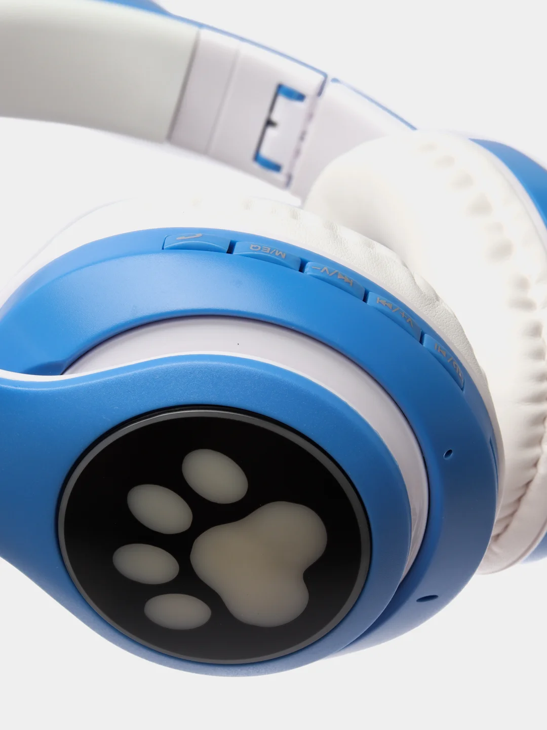 Синий беспроводные наушники Cat Ear Bluetooth, c кошачьими светящимися ушками