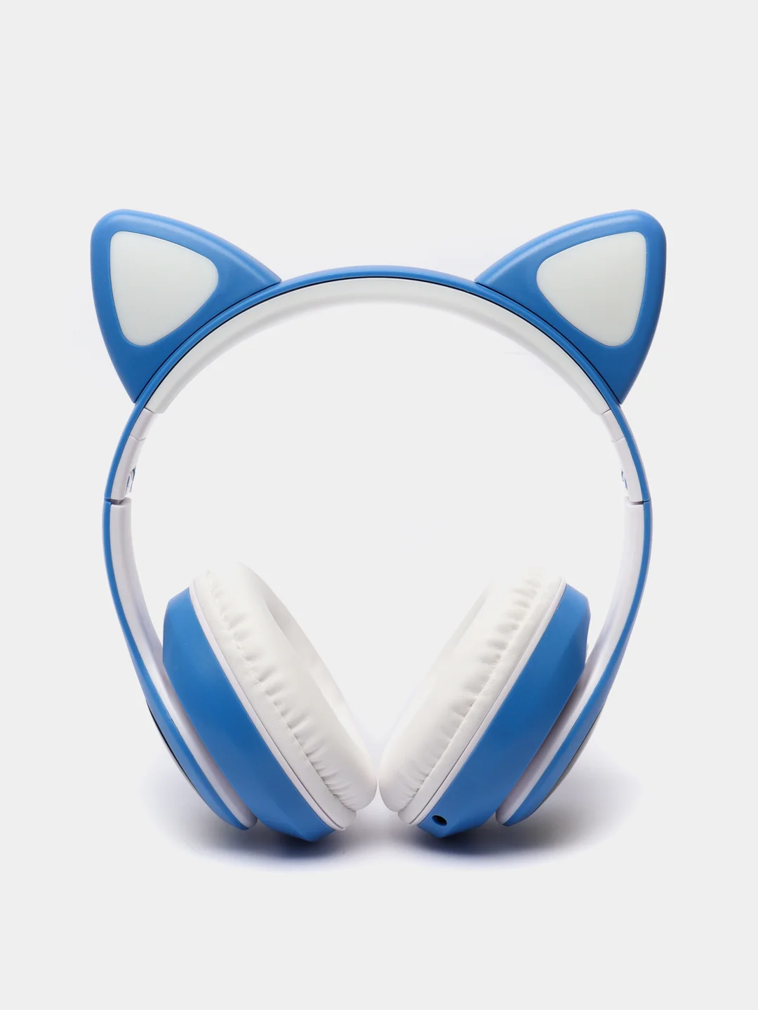 Синий беспроводные наушники Cat Ear Bluetooth, c кошачьими светящимися ушками