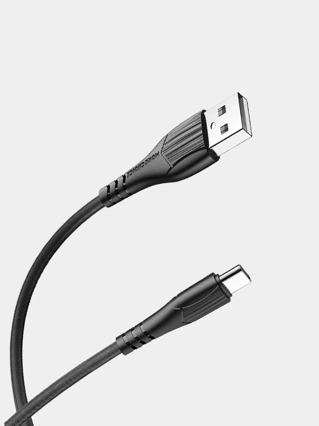 Черный дата-кабель для смартфона More choice K22, lightning, Micro-USB, Type-C 2.4 A, 1 м