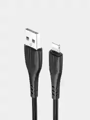 Черный дата-кабель для смартфона More choice K22, lightning, Micro-USB, Type-C 2.4 A, 1 м