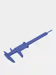 Синий штангенциркуль с двойной шкалой 0-150 мм, с нониусом