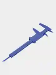 Синий штангенциркуль с двойной шкалой 0-150 мм, с нониусом