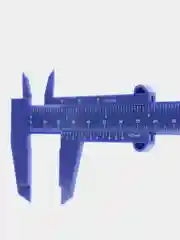 Синий штангенциркуль с двойной шкалой 0-150 мм, с нониусом