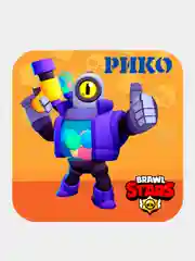 Кораллово-розовый 3d-стикеры, наклейки на телефон "Brawl Stars"