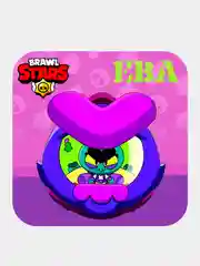 Светло-оранжевый 3d-стикеры, наклейки на телефон "Brawl Stars"