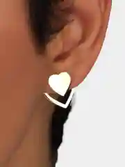 Золотой серьги "Сердце"