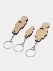 Серый меланж ключница настенная "Семья"