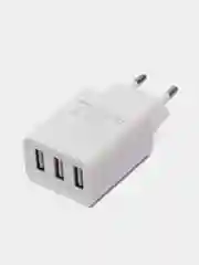Белый сетевое зарядное устройство для телефона Defender на 3xUSB 5V/3.1А UPA-31, белый