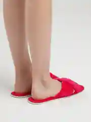 Фуксия тапочки домашние женские открытые