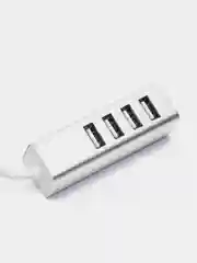 Белый хаб, Адаптер, Разветвитель Hoco HB1 на 4 USB HUB