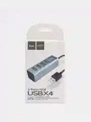 Белый хаб, Адаптер, Разветвитель Hoco HB1 на 4 USB HUB