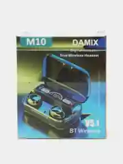 Черный беспроводные наушники TWS M10 Bluetooth, с микрофоном и с Power Bank